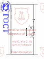ДС8-КХО: Защитная дверь класса IV-Бр4 по ГОСТ Р 51113-98 с решеткой и внутренними петлями