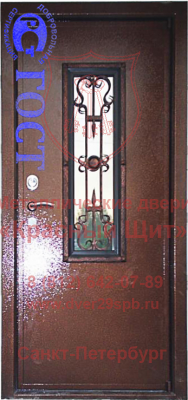 Дверь входная металлическая утепленная со стеклом