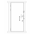 ДС8-КХО: Защитная дверь класса IV-Бр4 по ГОСТ Р 51113-98 с решеткой и внутренними петлями