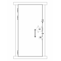 ДС8-КХО-НР: Защитная дверь КХО класса IV-Бр4 по ГОСТ Р 51113-98 с решеткой с наружными петлями